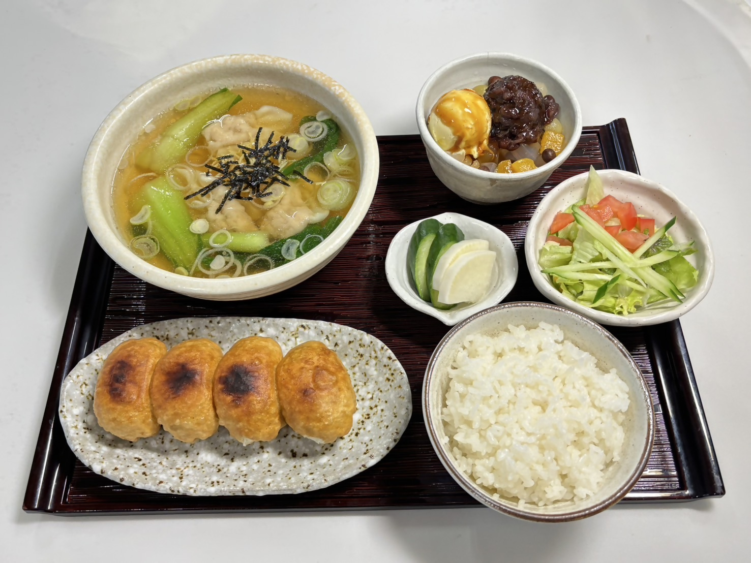 福包み餃子ほんとん定食