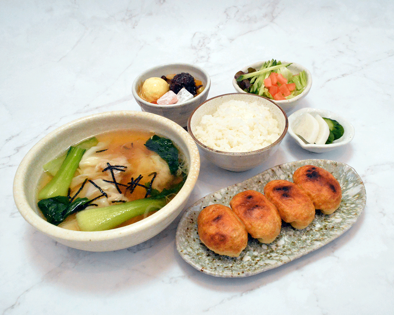 福包み餃子ほんとん定食