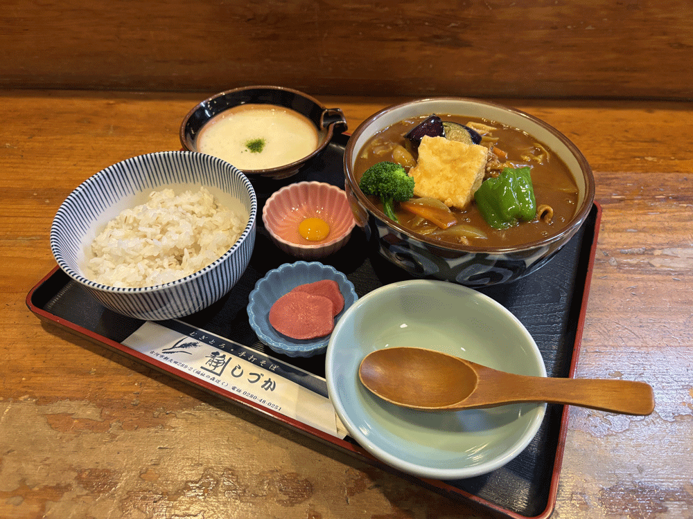 七福カレーうどん・麦とろセット
