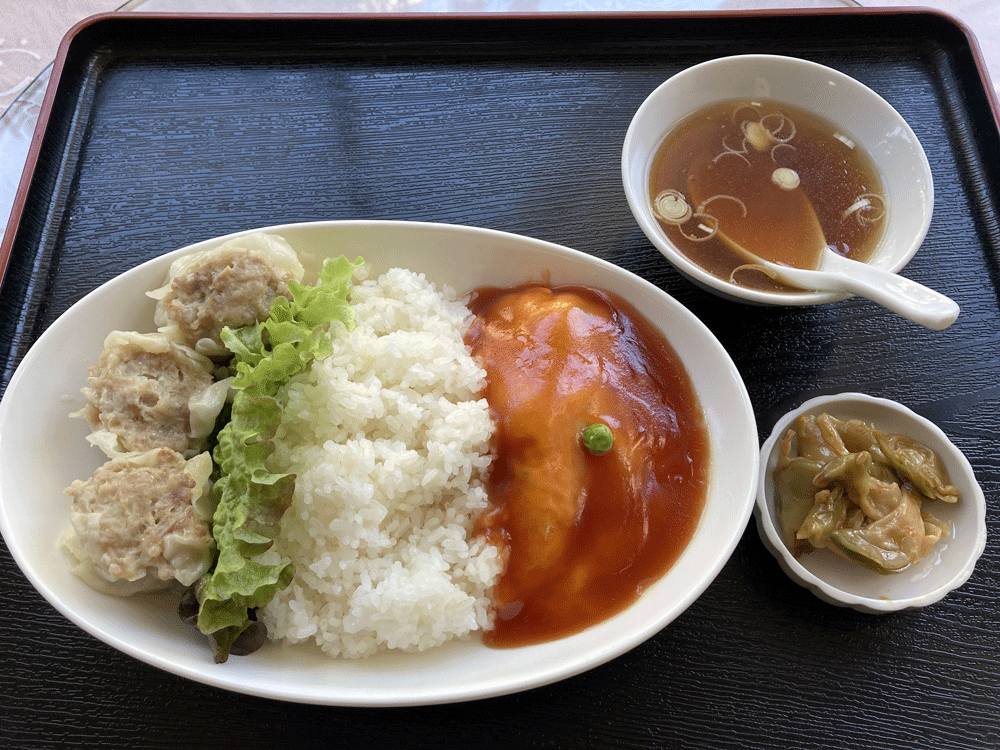 よこまち中華三色丼