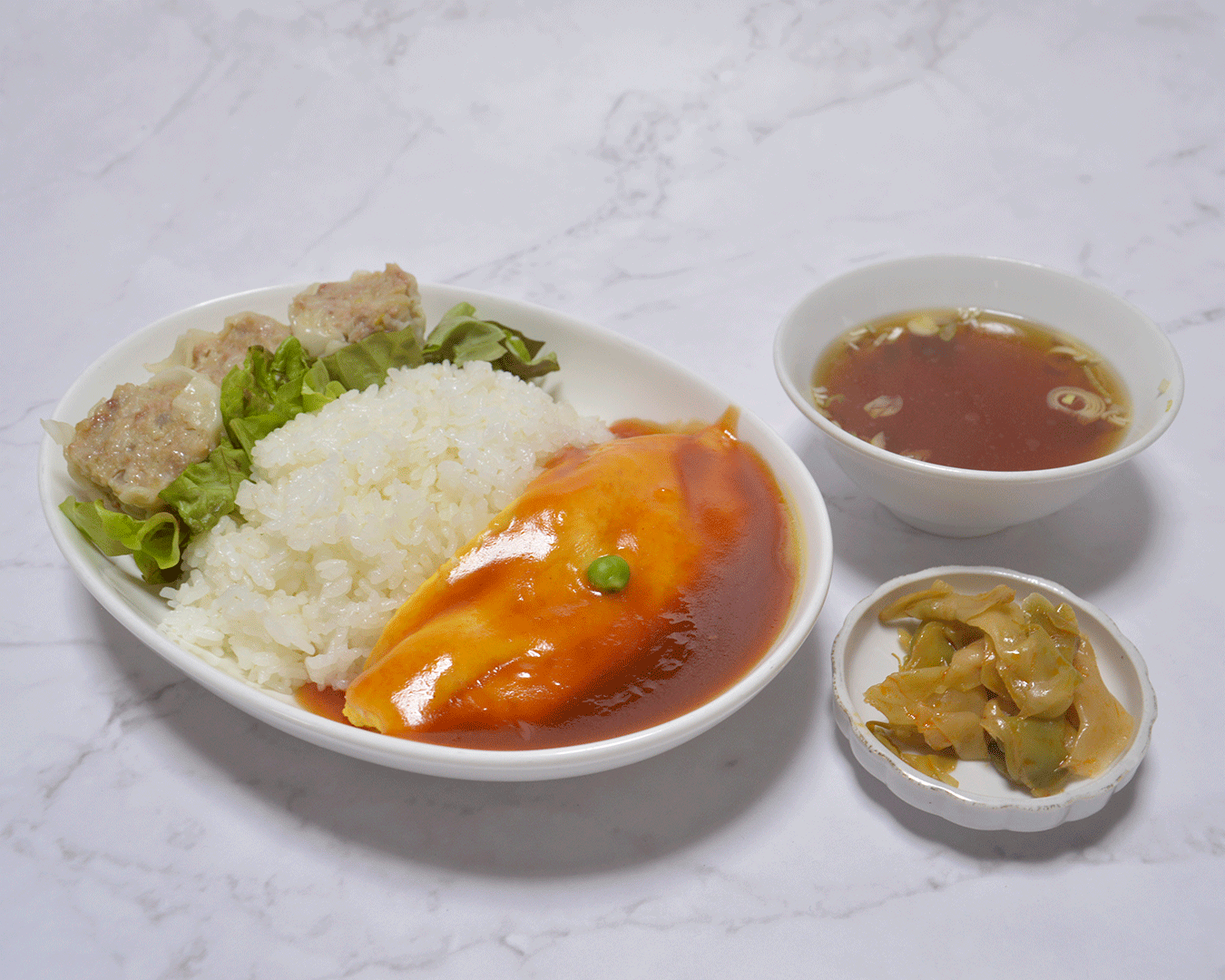 よこまち中華三色丼